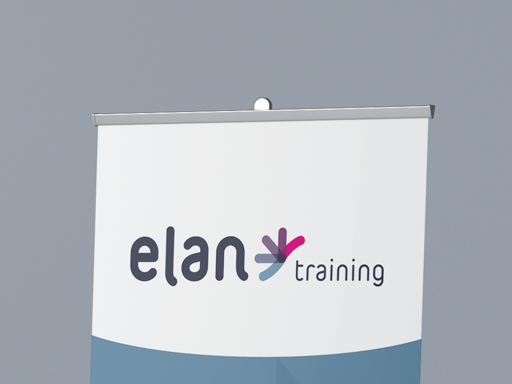 Roll-up banner ontwerp voor Elan Training